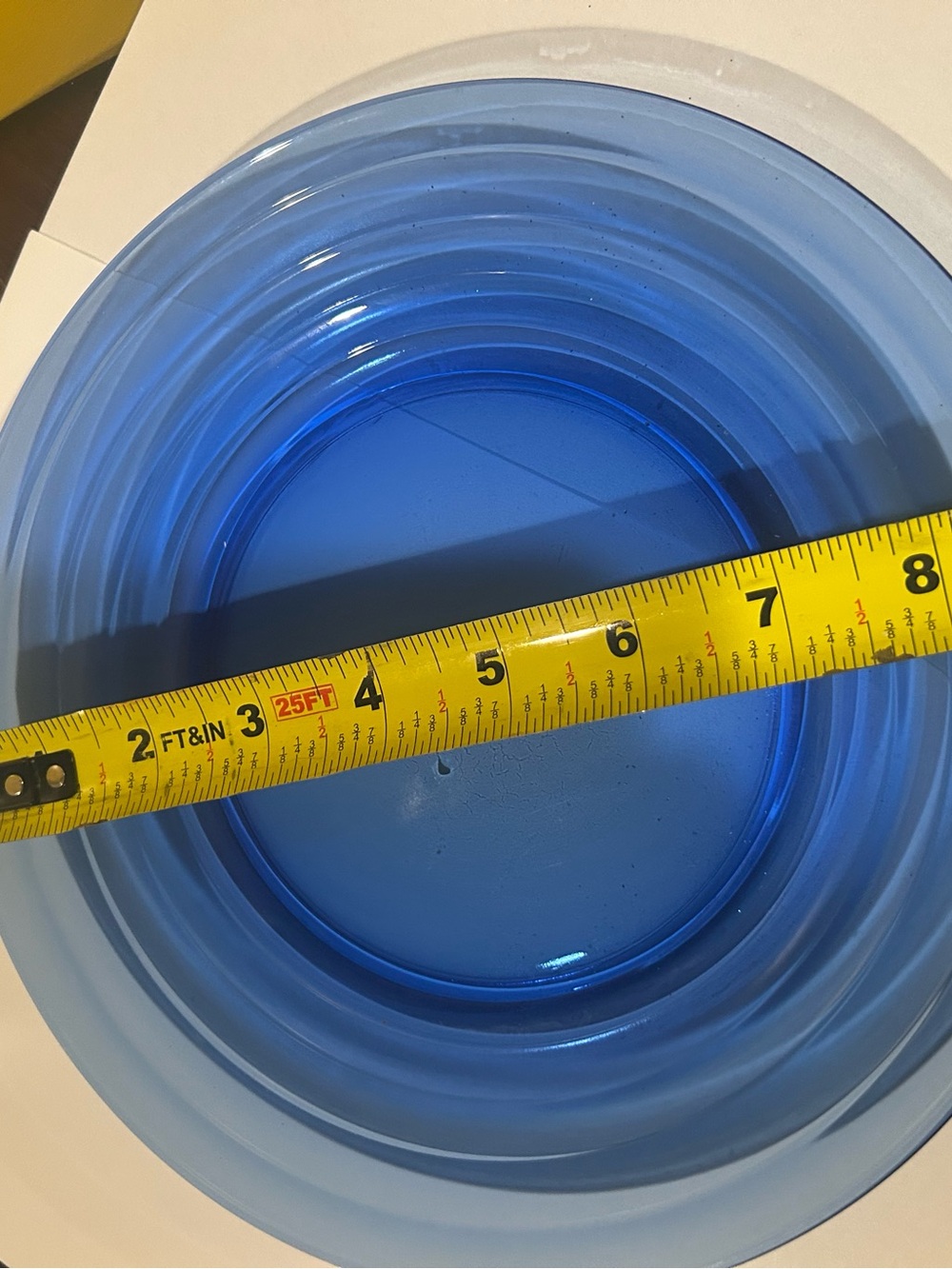 Restyle Vintage Hazel Atlas Cobalt Blue Anchor Hocking plates w Match Holder - Picture 3 of 8